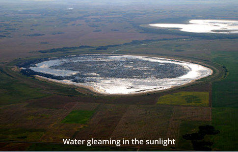 Water gleaming in the sunlight